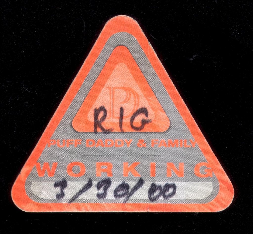 Puff Daddy & Family BACKSTAGE PASS Rotterdam 2000, Gebruikt, Puff Daddy, Verzenden, NvT