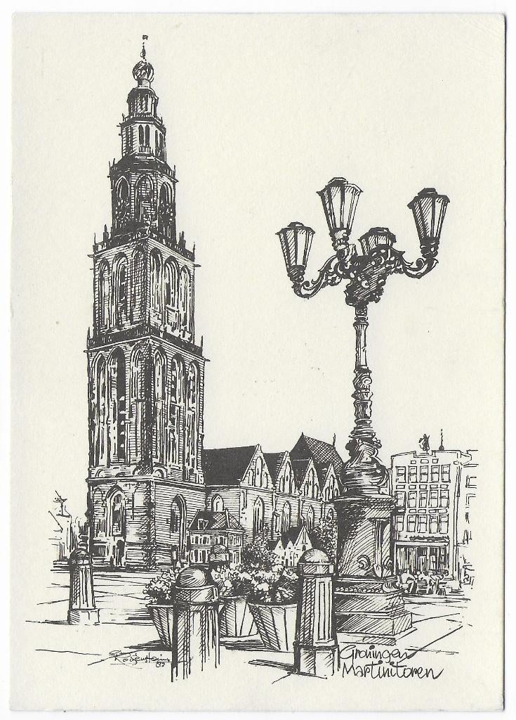 Groningen Martinitoren Gelopen Ansichtkaart ( B5747 ), Ophalen of Verzenden, 1980 tot heden, Gelopen, Groningen