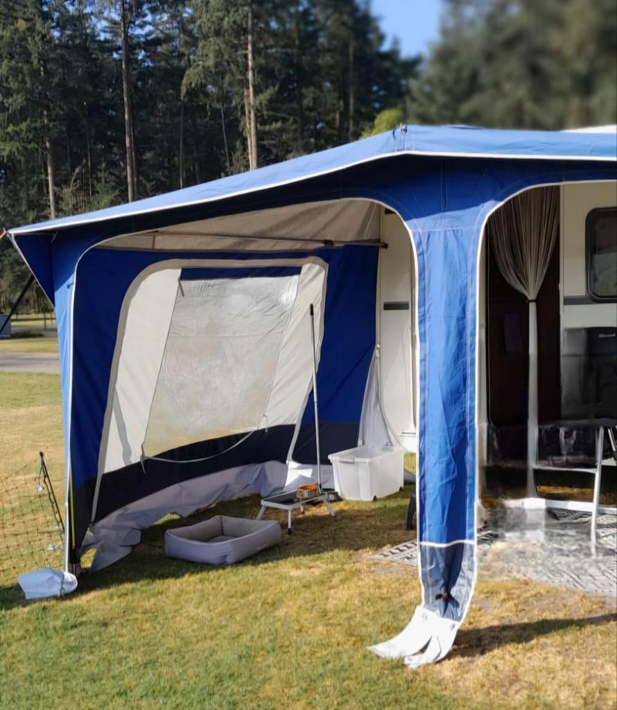 Voortent/luifel omloopmaat 10 met zijwanden, Caravans en Kamperen, Caravan accessoires, Ophalen, Zo goed als nieuw