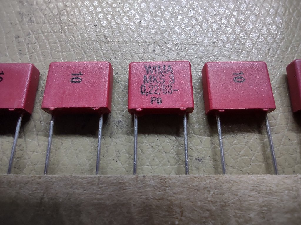 Condensator Wima MKS3 0,22uF 63V tape, Hobby en Vrije tijd, Ophalen of Verzenden, Nieuw
