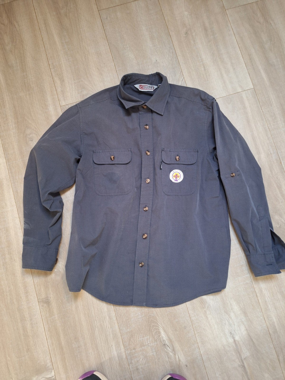 Scouting blouse blauw maat 152, Gebruikt, Jongen of Meisje, Overhemd of Blouse, Ophalen of Verzenden