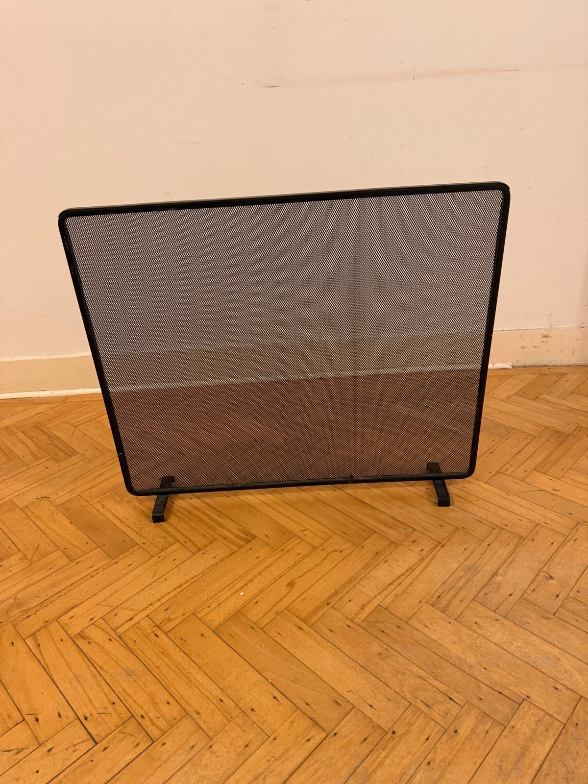 Zwart metalen haardscherm - Modern design, Huis en Inrichting, Ophalen, Gebruikt, Zwart, Metaal