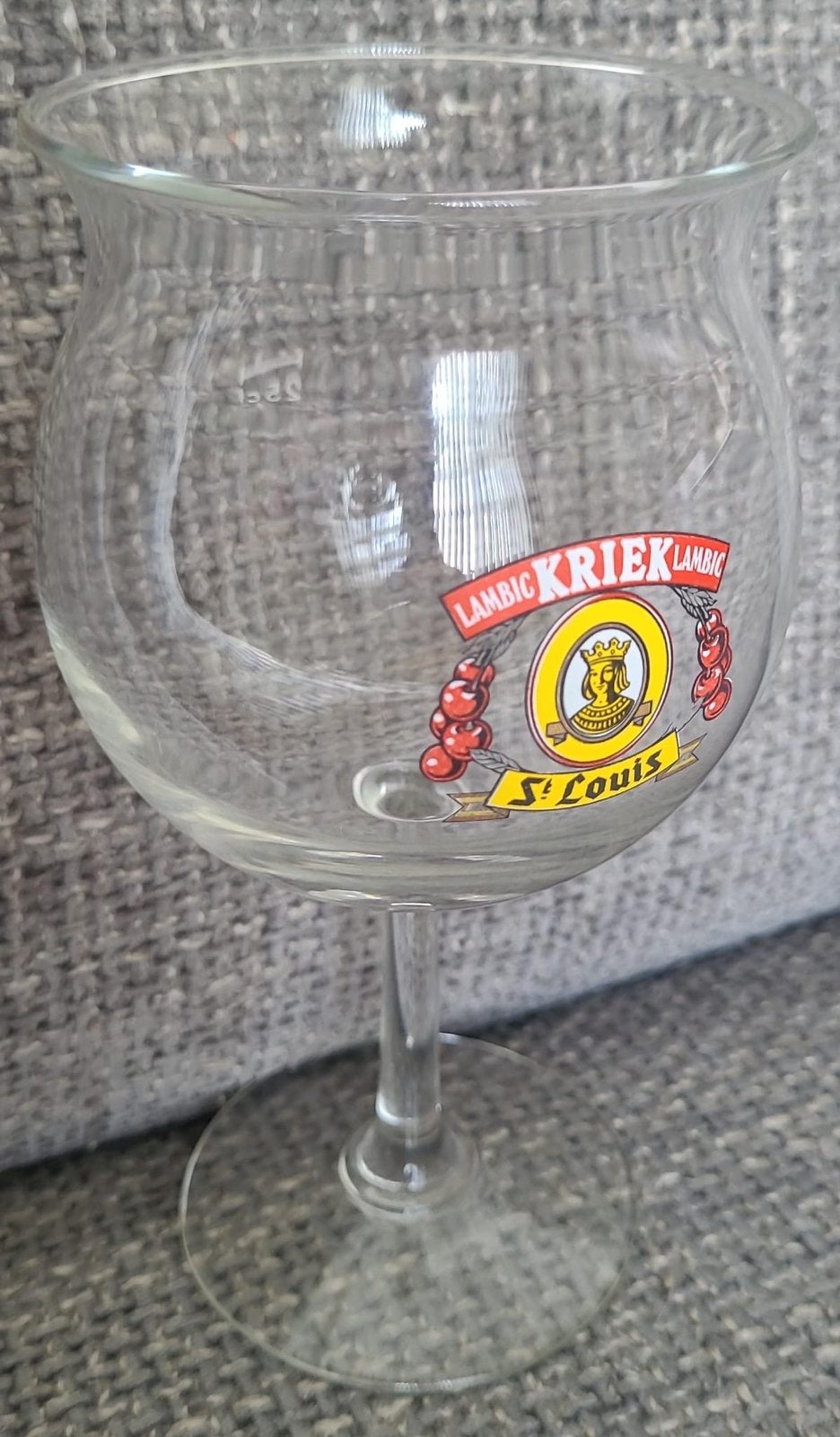 Lambic kriek st louis bierglas 25 cl, Verzamelen, Ophalen of Verzenden, Gebruikt, Glas of Glazen, Overige merken