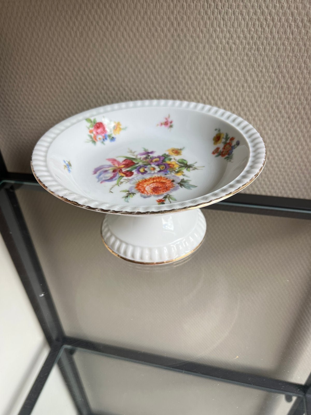 Vintage Bareuther Waldsassen Bavaria gebakschaal op voet, Ophalen of Verzenden