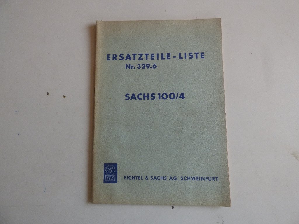 SACHS 100/4 ONDERDELENLIJST 329.6, Ophalen of Verzenden, Overige merken