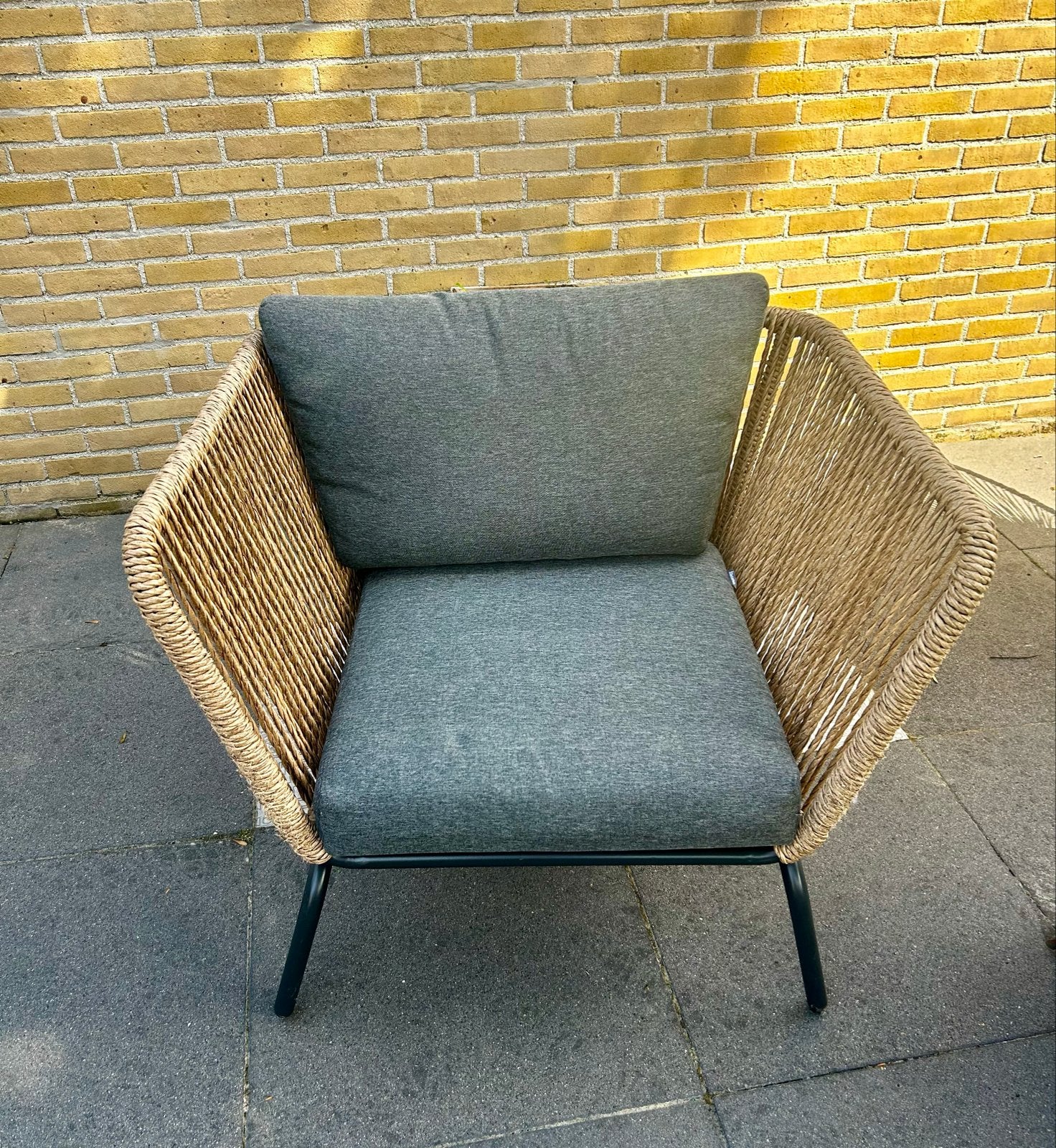 Intratuin tuinstoel met kussens, Ophalen, Gebruikt, Wicker