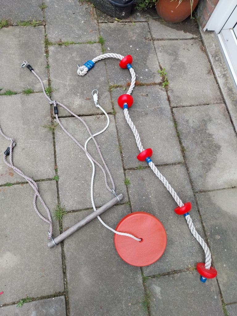 Speeltoestel schommel, trapeze en klimtouw, Kinderen en Baby's, Speelgoed | Buiten | Speeltoestellen, Ophalen, Gebruikt, Schommel