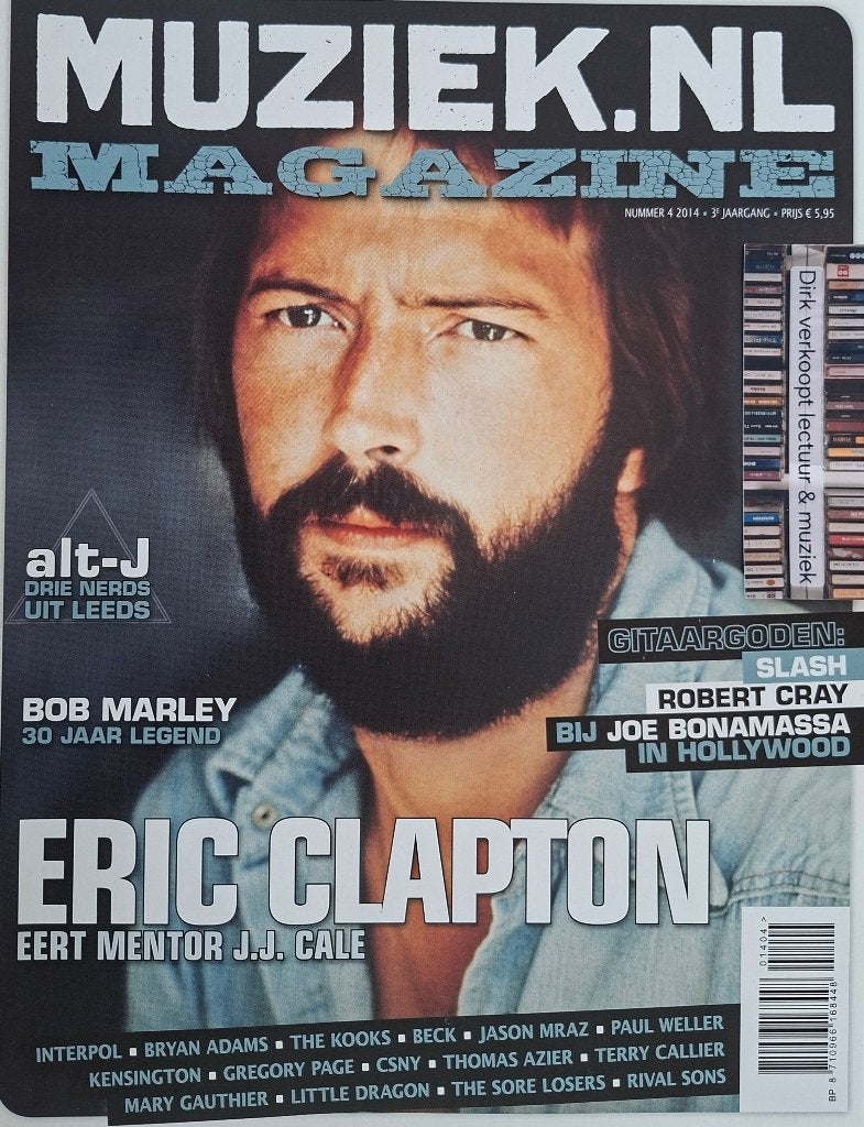 Muziek NL magazine nr 4, 2014; Eric Clapton, Bob Marley, Verzamelen, Ophalen of Verzenden, Gebruikt, Boek, Tijdschrift of Artikel