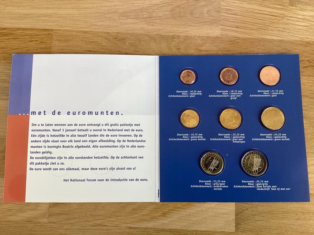 8 Nederlandse Euro munten Jan 2002, puntgaaf, 1e uitgave, Postzegels en Munten, Munten | Europa | Euromunten, Ophalen of Verzenden
