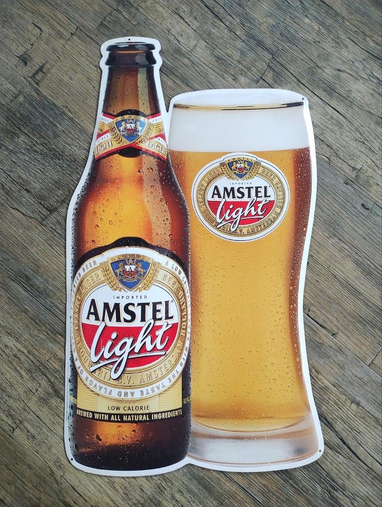 Amstel Light bier USA reclamebord, Ophalen of Verzenden, Nieuw, Reclamebord, Plaat of Schild, Amstel