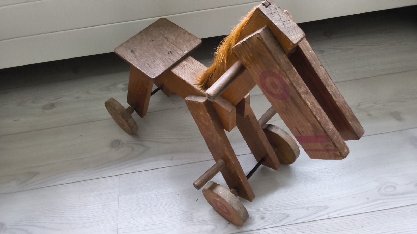 antiek speelgoedpaardje, hout, 1940/50, Antiek en Kunst, Antiek | Speelgoed, Ophalen of Verzenden