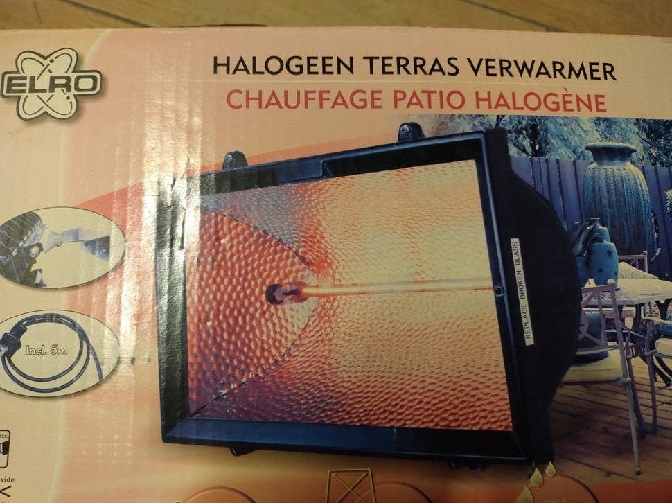 Elro elektrische terrasverwarming, zgan !, Tuin en Terras, Terrasverwarmers, Ophalen of Verzenden, Zo goed als nieuw