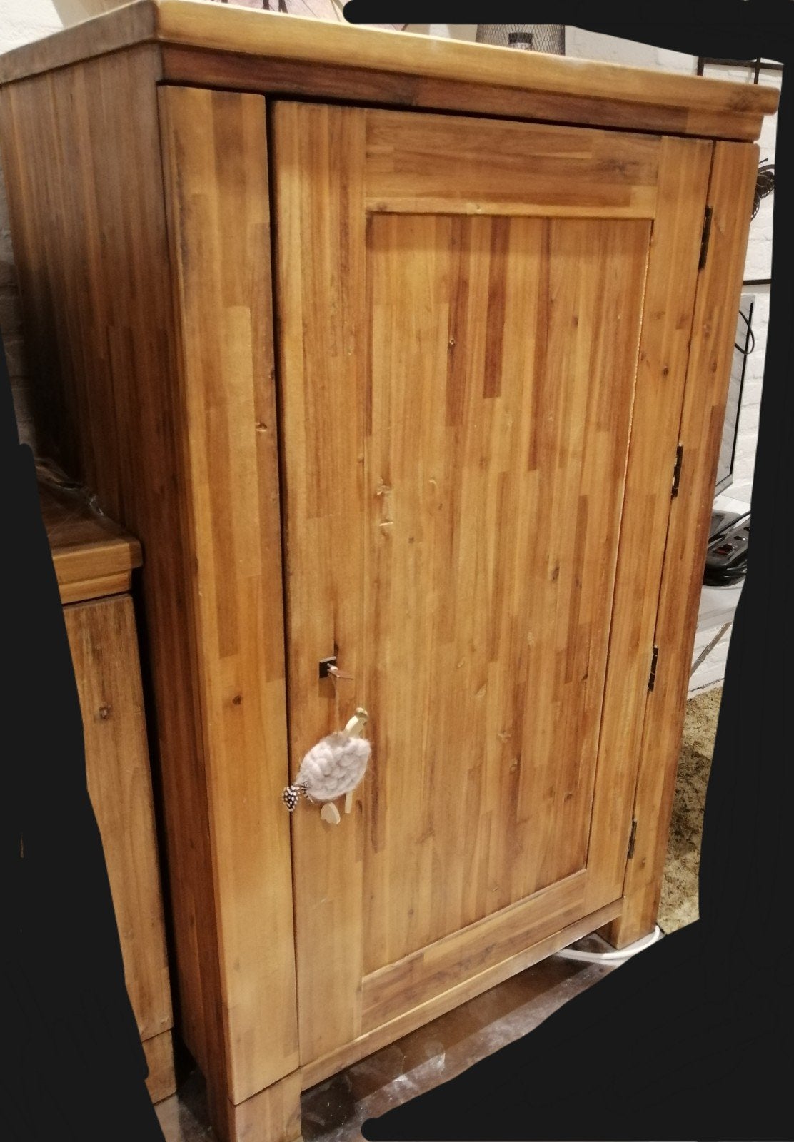 Teakhouten computer kast (evt meer bijpassende meubels), Ophalen, 120 tot 170 cm