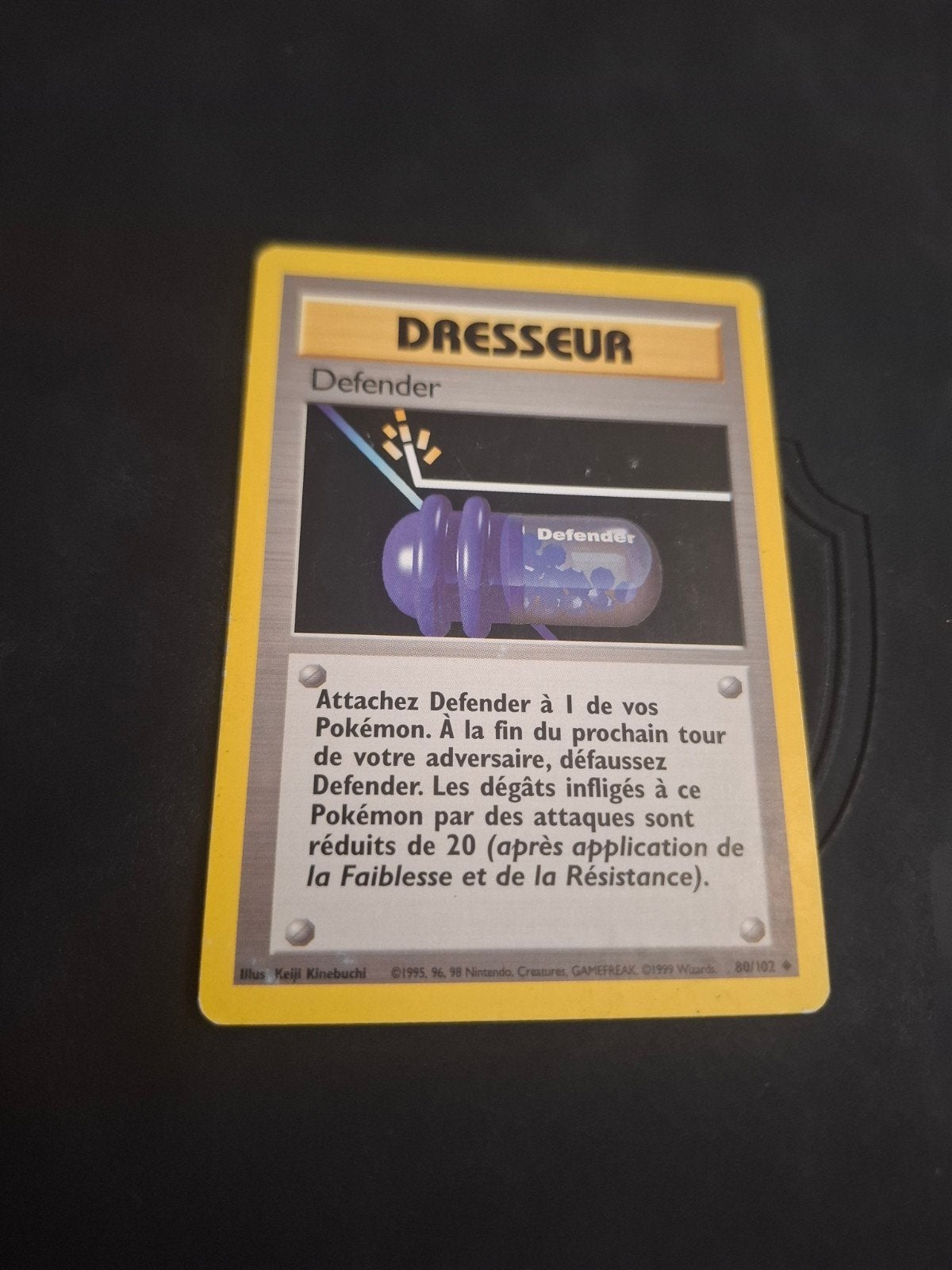 Pokémon Trainer Kaart: Defender (Basis Set 80/102), Ophalen of Verzenden, Gebruikt, Losse kaart
