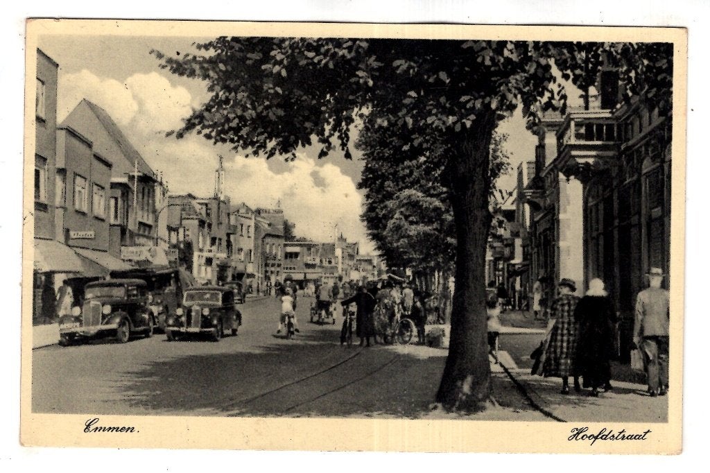 Emmen  Geanimeerd Hoofdstraat 1940, Verzenden, 1920 tot 1940, Gelopen, Drenthe