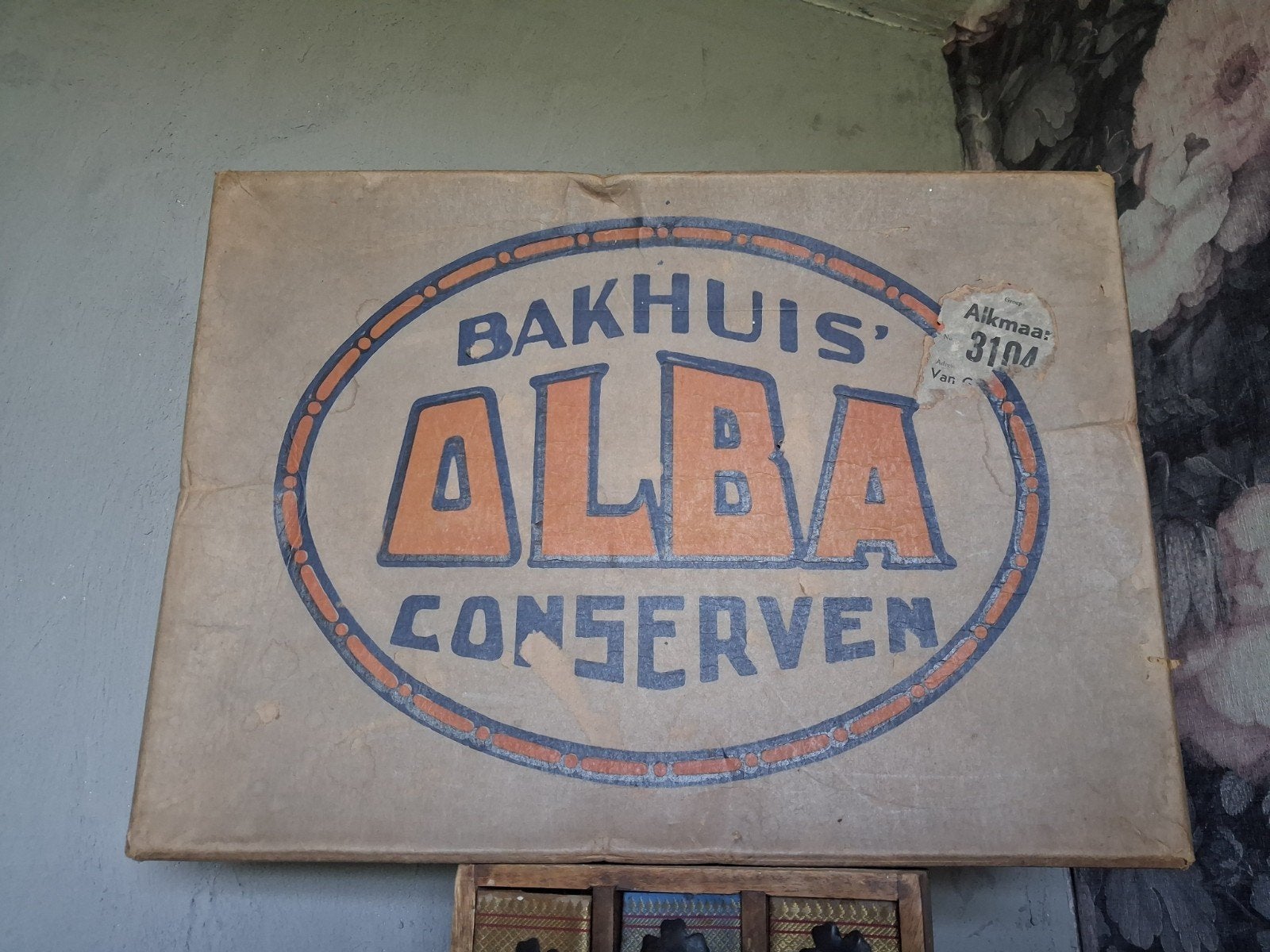 Vintage Bakhuis Alba Conserven Groenten Doos, Verzamelen, Ophalen of Verzenden, Gebruikt