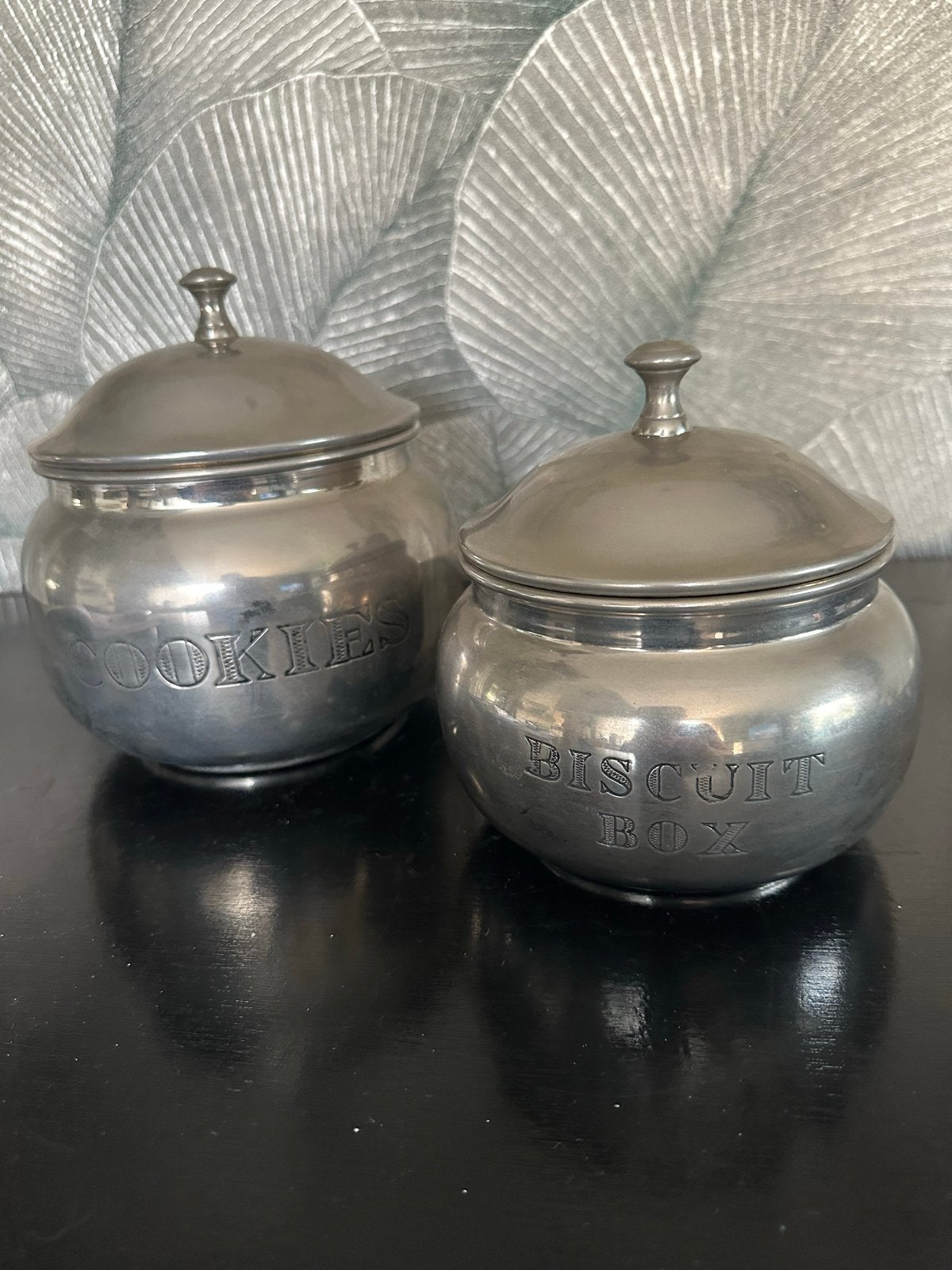 Set van 2 vintage koek- en biscuitpotten, Huis en Inrichting, Ophalen