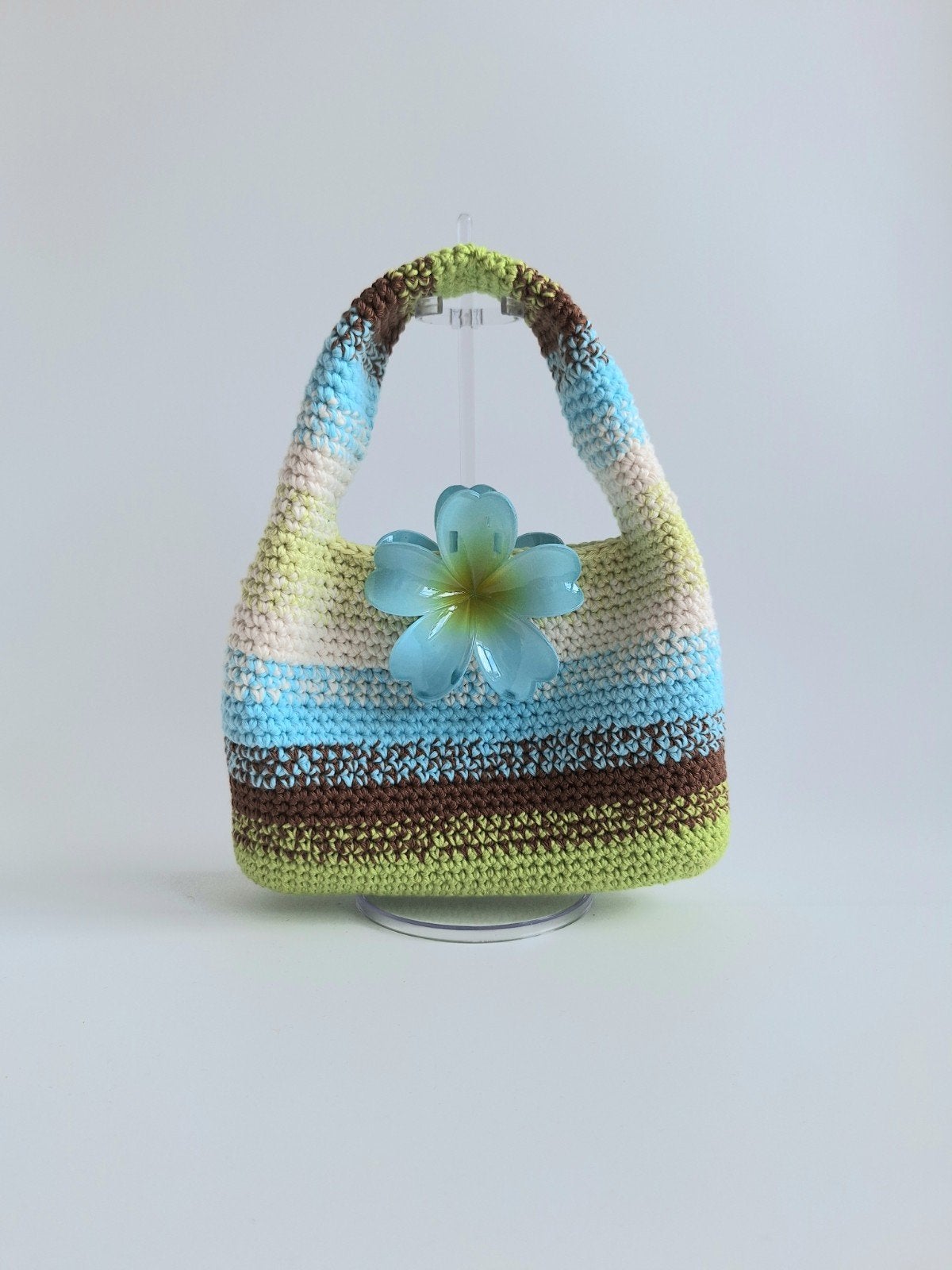 Gehaakte tas tropical bounty islands, Sieraden, Tassen en Uiterlijk, Tassen | Damestassen, Ophalen of Verzenden, Nieuw, Bruin