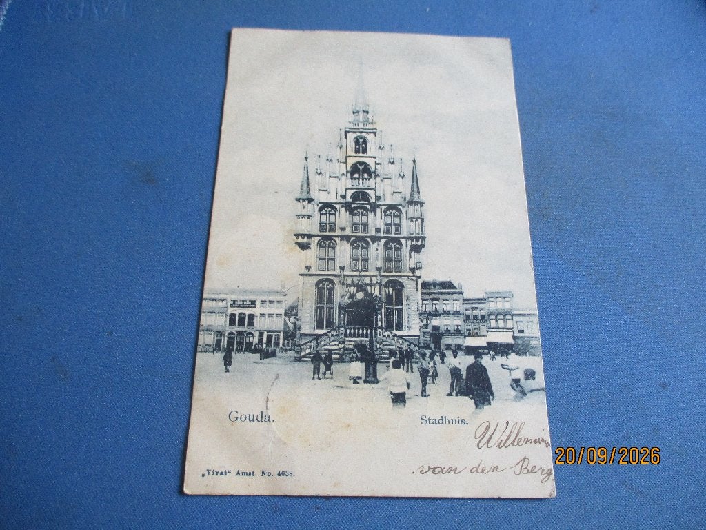 Gouda (!903) vivat, Ophalen of Verzenden, Voor 1920, Gelopen, Zuid-Holland
