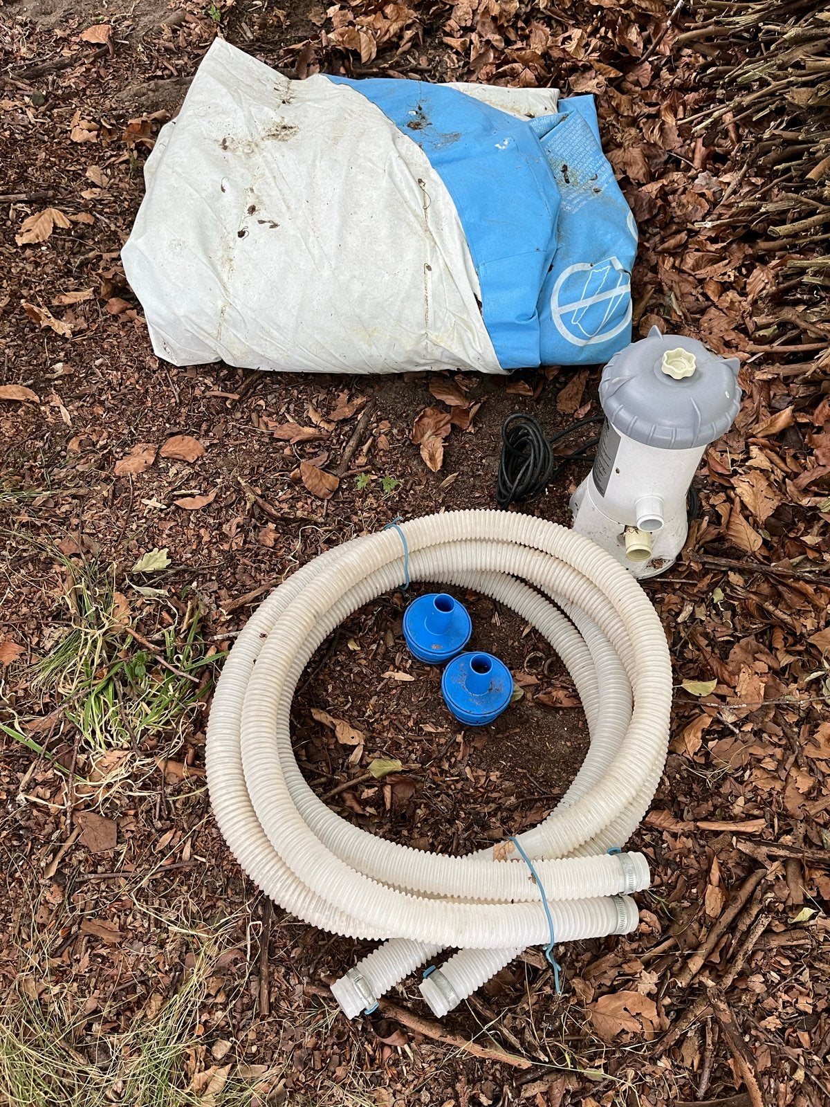 Opblaaszwembad 3m met pomp en chloordrijvers, Ophalen, Gebruikt, Minder dan 80 cm, Opblaaszwembad