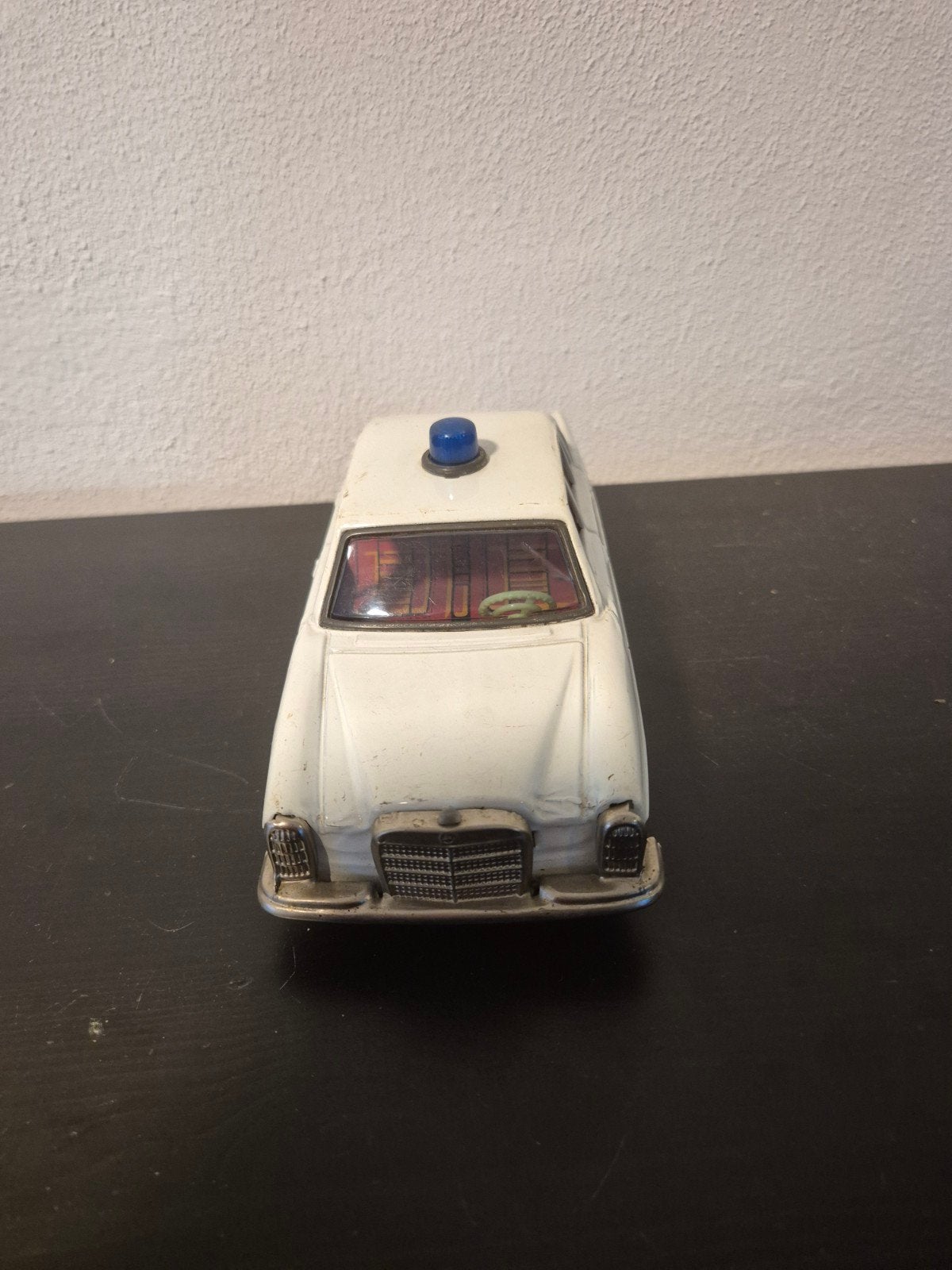Vintage blikken politieauto Mercedes Benz Made in Japan, Ophalen of Verzenden, Gebruikt