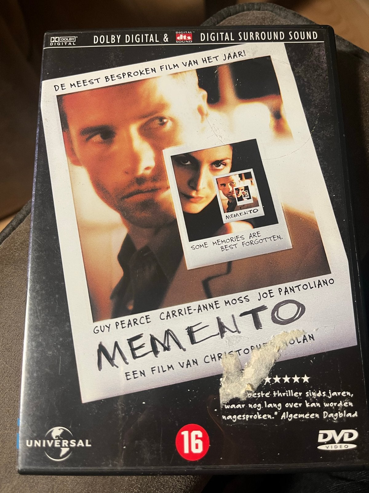 Memento DVD - Christopher Nolan's psychologische thriller, Psychologische thriller, Vanaf 16 jaar, Nederlands, Ophalen of Verzenden