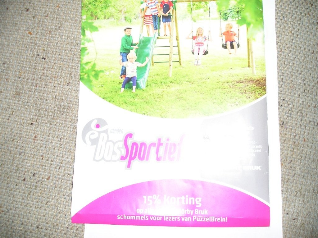 Kortingsbon - Houten schommel 15% korting, Tickets en Kaartjes, Eén persoon, Kortingsbon, Overige typen