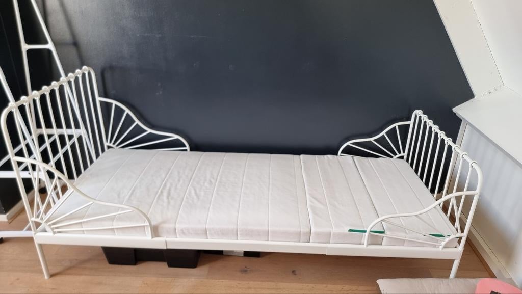 Ikea meegroeibed wit 80x200cm, Eenpersoons, Wit, Ophalen of Verzenden, 80 cm
