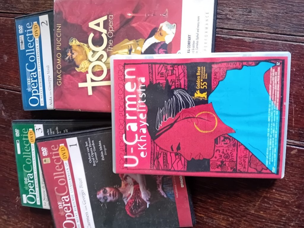 Partij opera-dvd’s – Carmen, Aida, Tosca, Le Nozze di Figar, Cd's en Dvd's, Gebruikt, Alle leeftijden, 1980 tot 2000, Ophalen of Verzenden