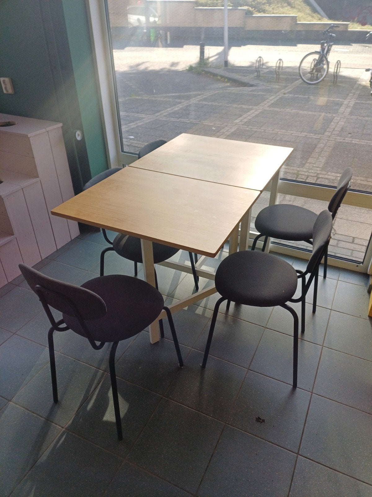 IKEA Norden Klaptafel met 5 stoelen, Gebruikt, 100 tot 150 cm, 50 tot 100 cm, Vijf personen of meer