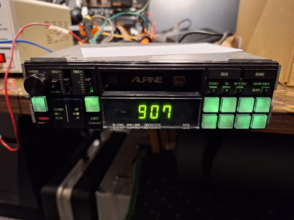 Alpine 7273 Vintage auto Radio/cassette player, Ophalen of Verzenden, Zo goed als nieuw, Onbekend