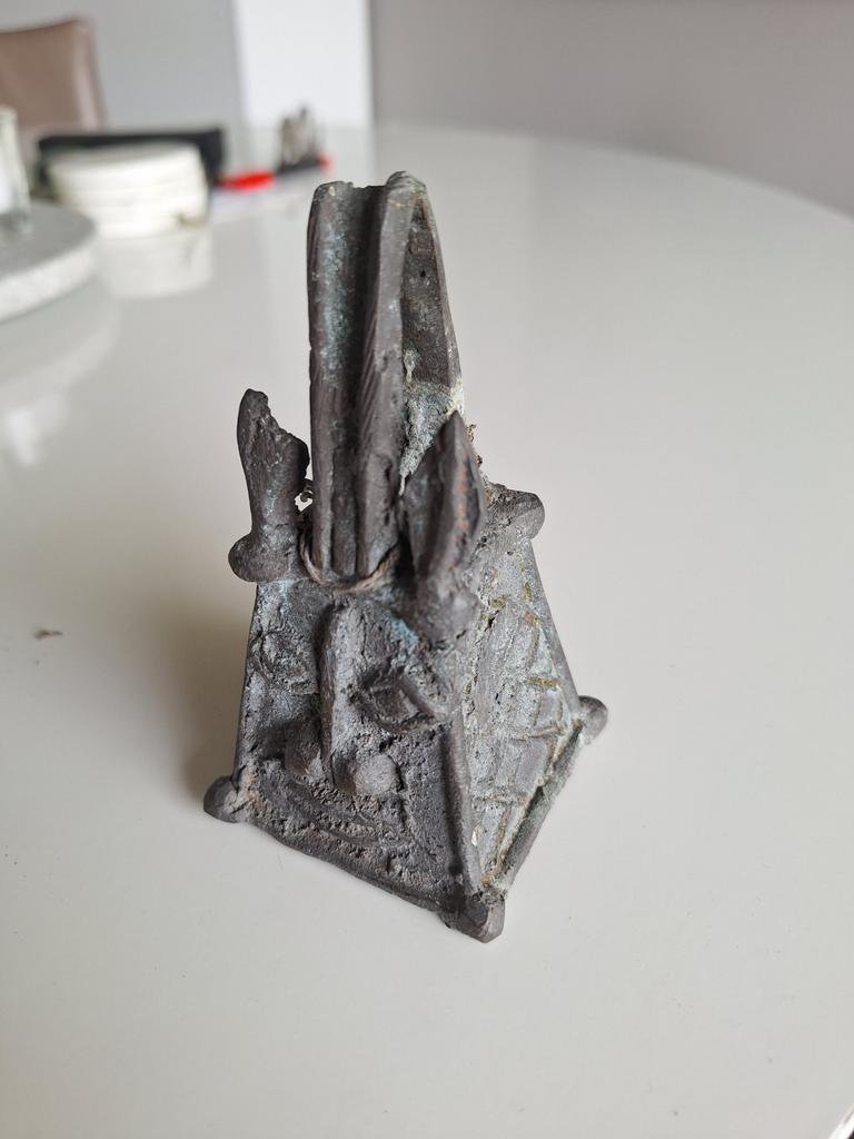 Benin altaarklok. Brons Nigeria bel, Antiek en Kunst, Ophalen of Verzenden