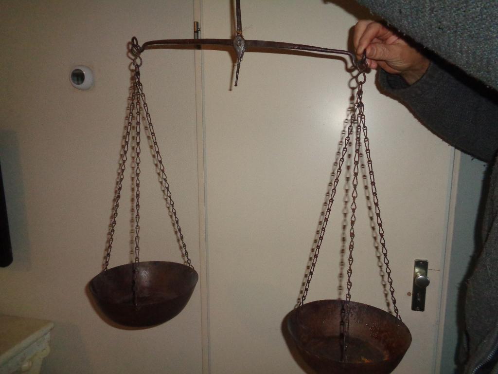 Oude Koperen weegschaal, Antiek en Kunst, Antiek | Woonaccessoires, Ophalen of Verzenden