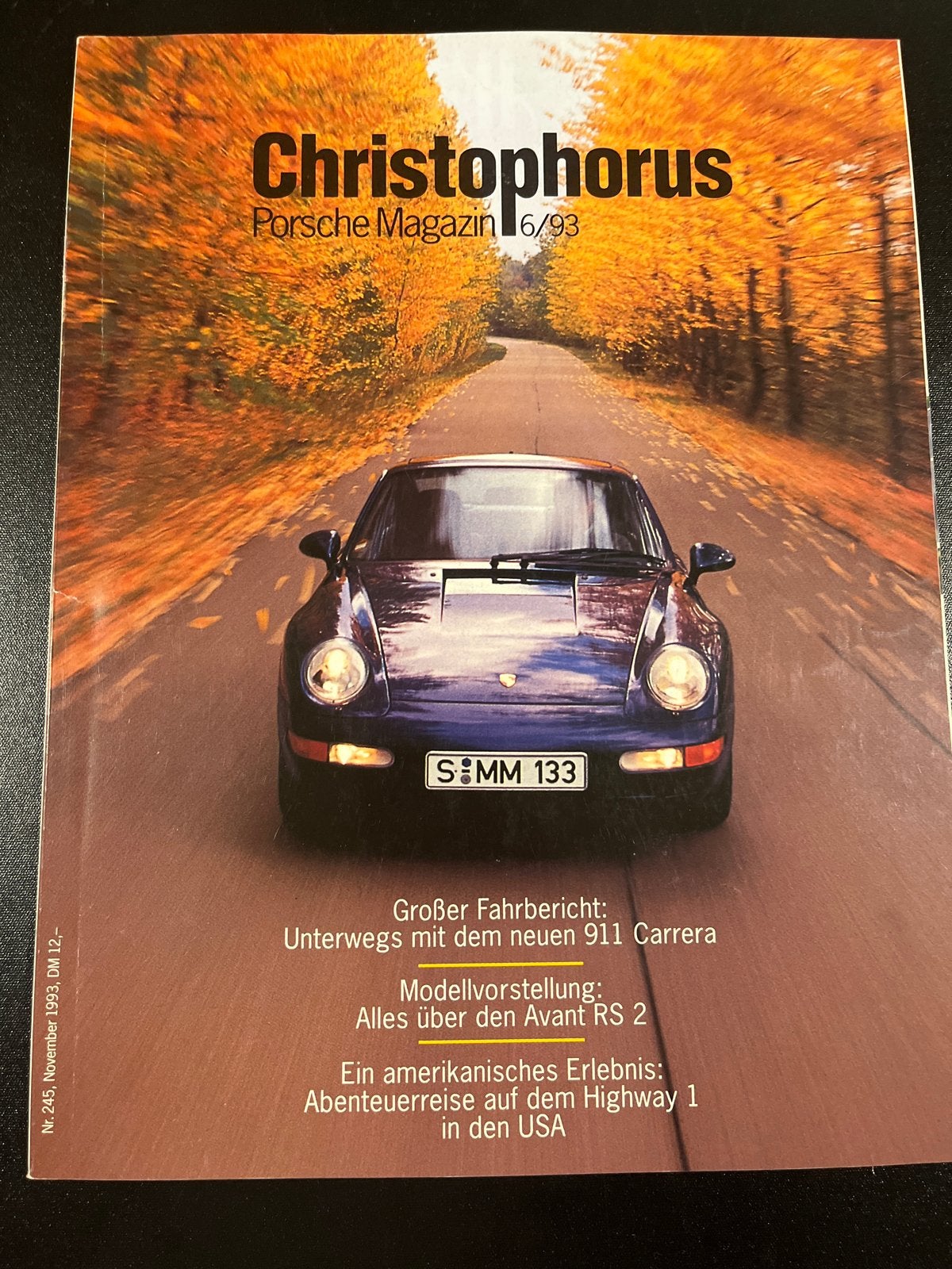 Christophorus Porsche Magazin 6/93 - Duitstalig, Ophalen of Verzenden, Gelezen, Porsche