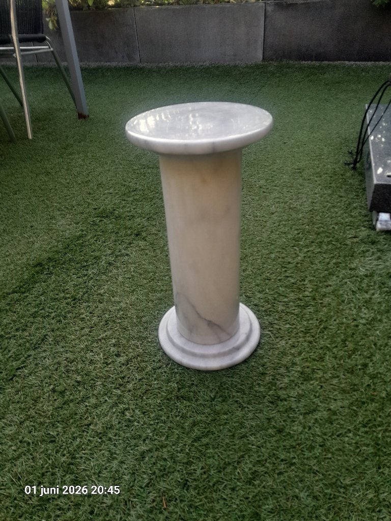 marmer bloemen zuiltje, Ophalen of Verzenden, Gebruikt