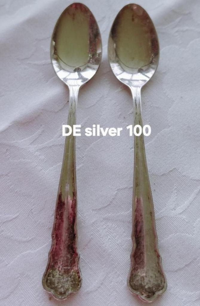 DE zilver 100 lepeltjes bewerkte handvatten, Ophalen of Verzenden