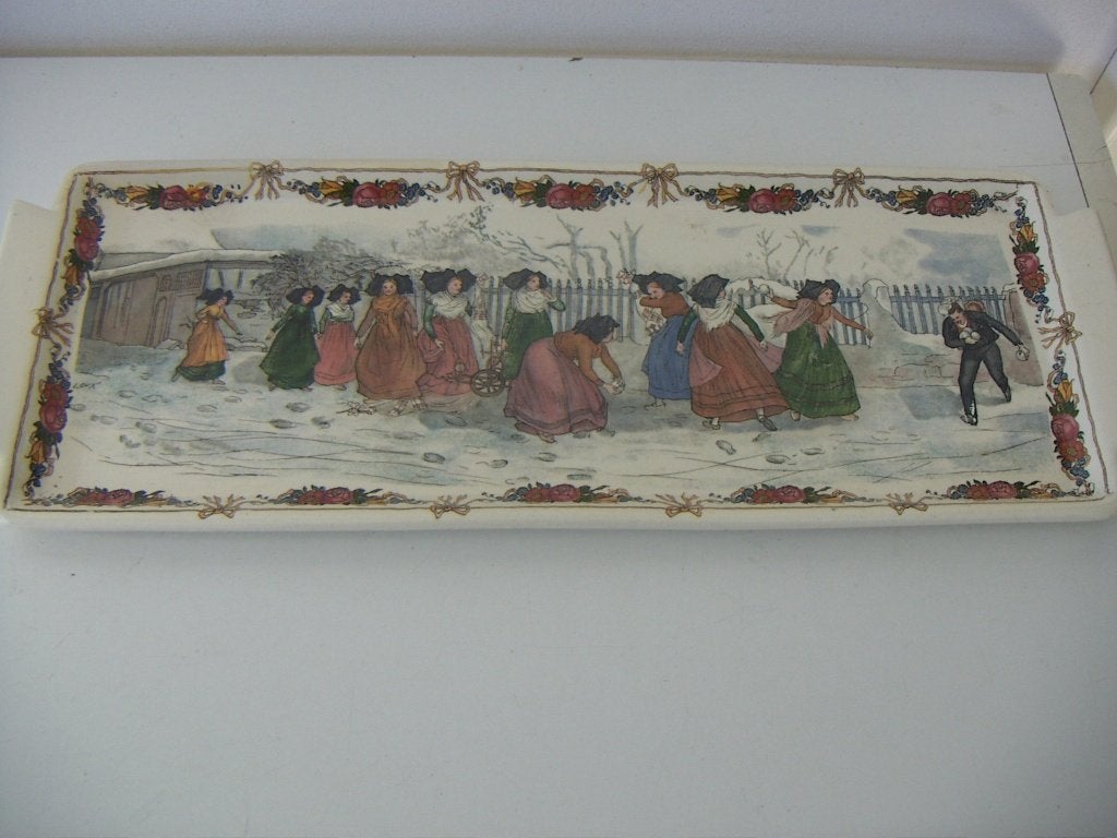 Sarrequemines Frankrijk plateel keramiek schaal jr.ca. 1920., Ophalen of Verzenden