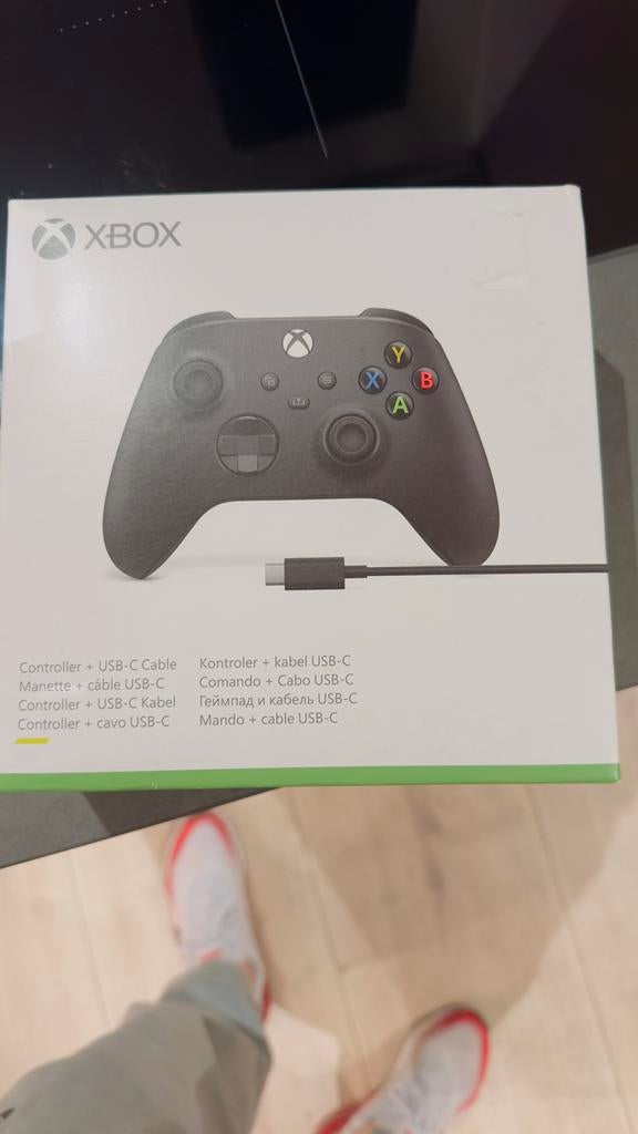 Xbox Wireless Controller - Carbon Black + USB-C kabel, Ophalen, Zo goed als nieuw, Xbox One, Controller