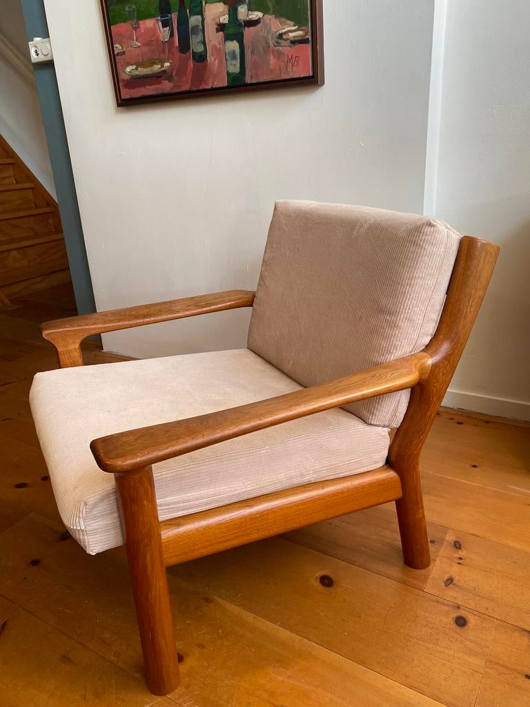 Deens design vintage fauteuil Juul Kristensen ‘60 Glostrup, Ophalen, Deens vintage design Juul Kristensen fauteuil, 75 tot 100 cm
