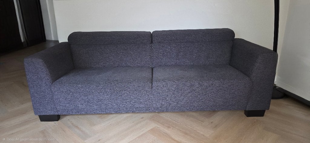 2 banken te koop: 3-zits en 2,5 zits bank Montel antraciet, Ophalen, Hout, Gebruikt, Modern en comfortabel