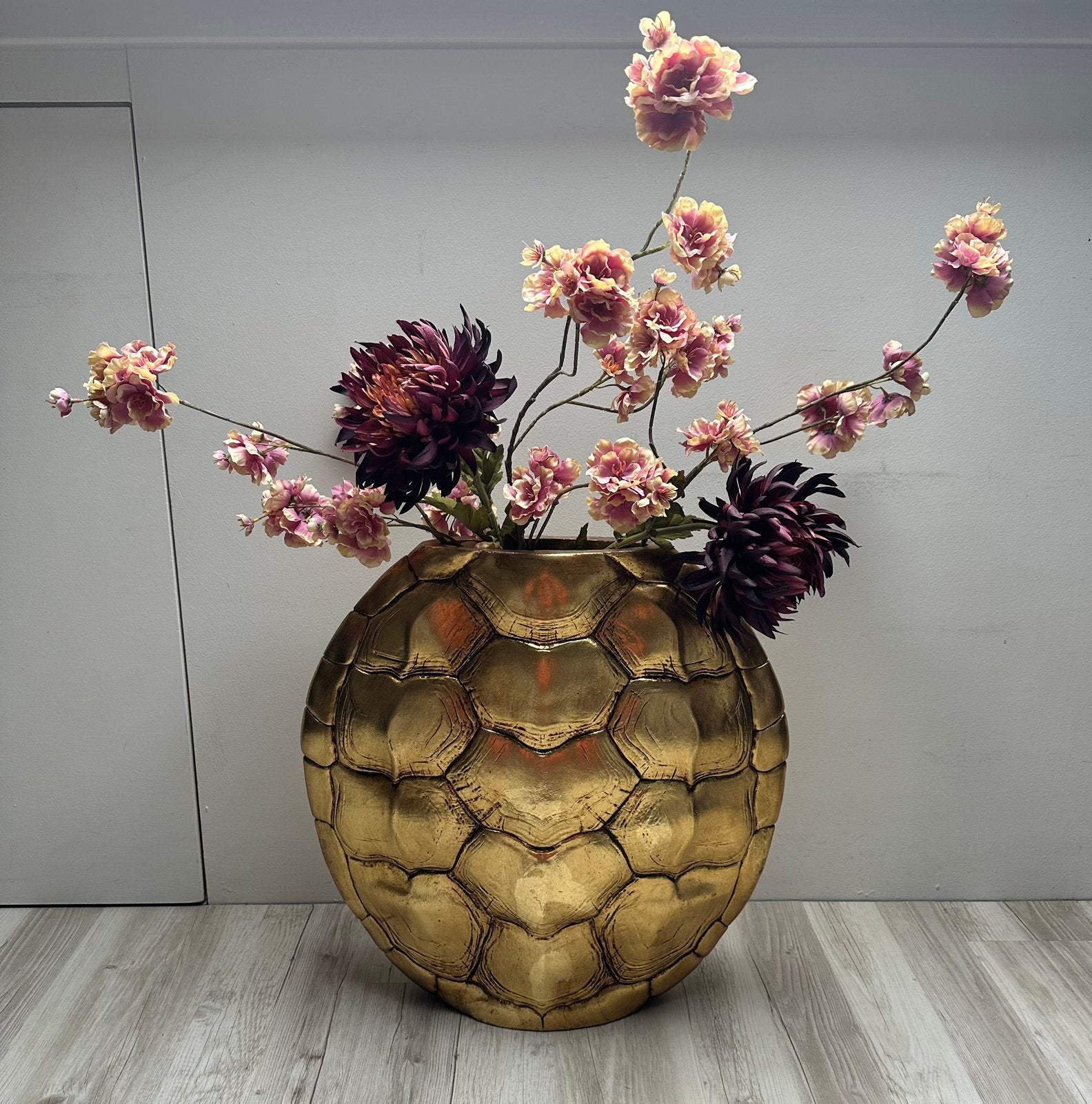 Ligt&Living vaas antiek goud opgemaakt!, Overige materialen, Overige kleuren, 50 tot 75 cm, Ophalen of Verzenden