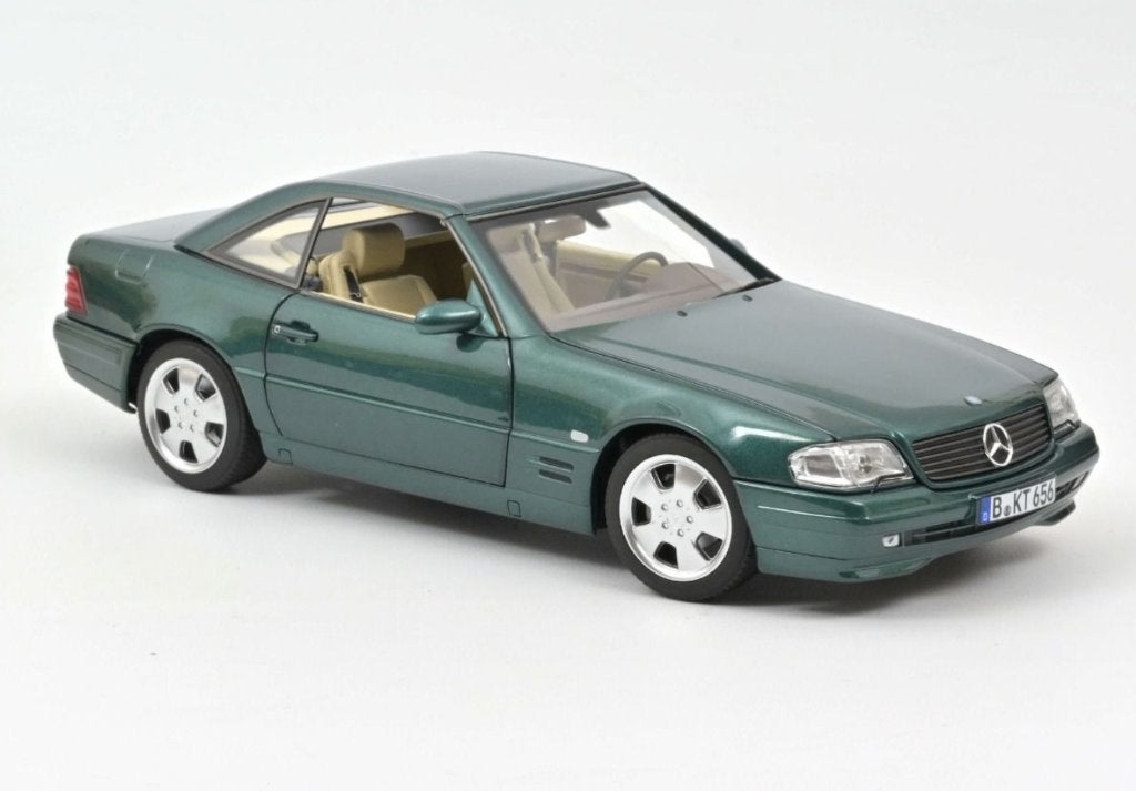 Mercedes Benz SL 500 1999 Groen met. 1/18 NOREV ref. 183753, Hobby en Vrije tijd, Verzenden, Nieuw, Auto, Norev