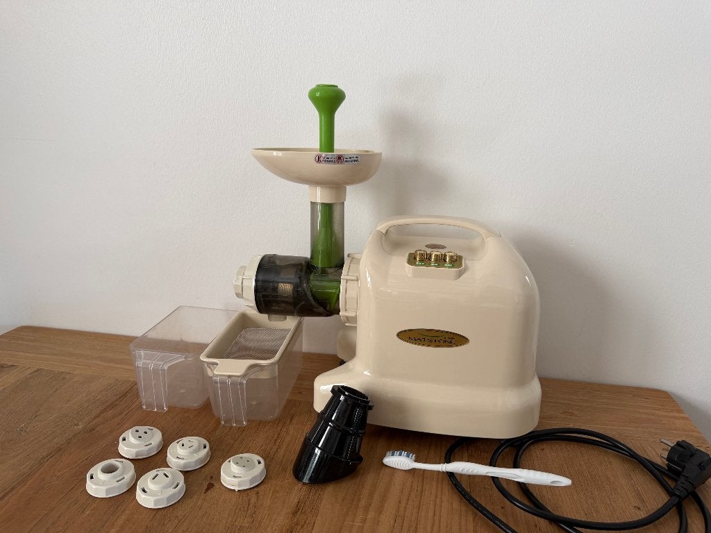 Matstone slowjuicer groentepers tarwegras foodprocessor ijs, Ophalen of Verzenden, Gebruikt, Elektrisch, Slowjuicer