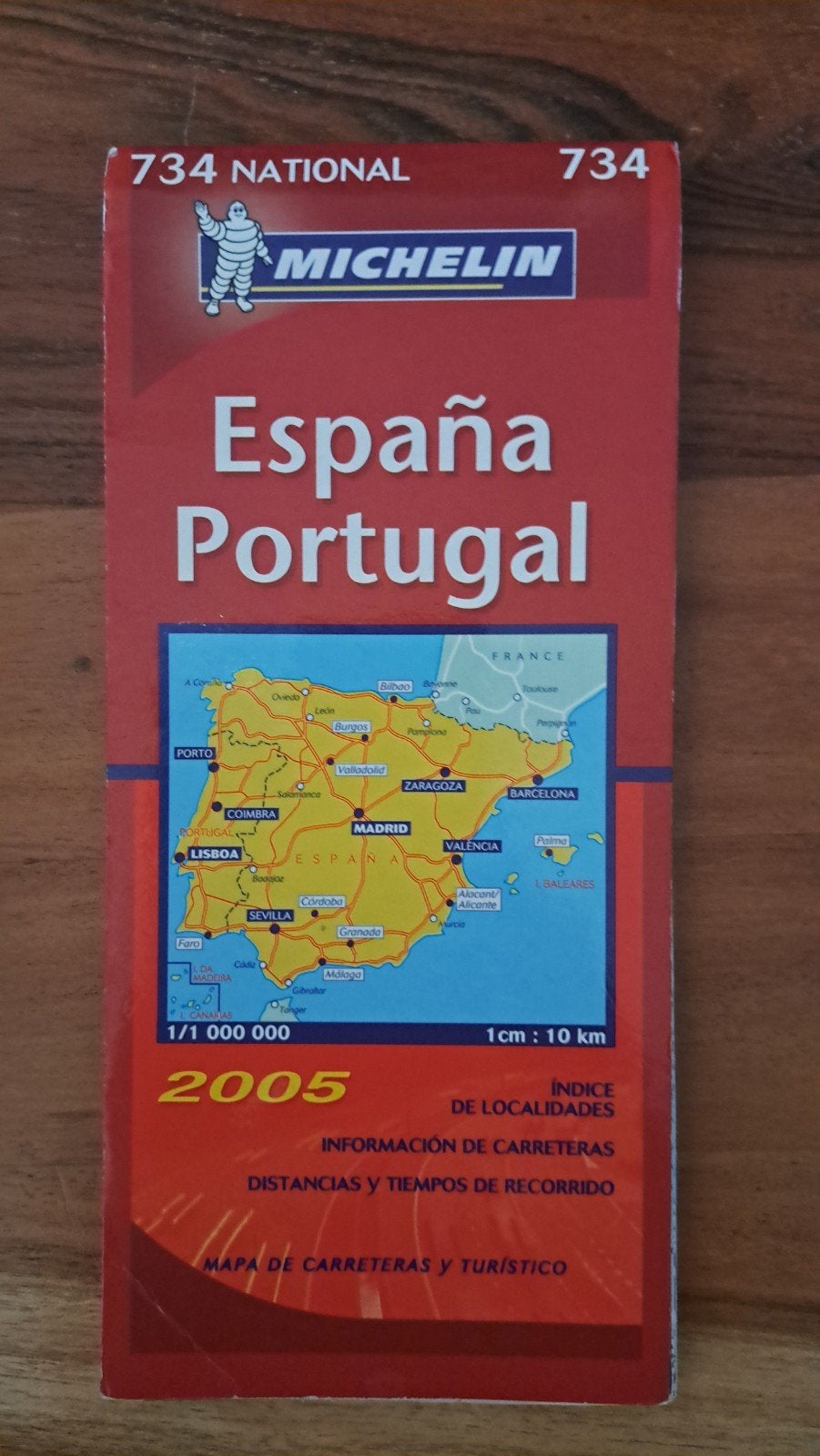 Michelin wegenkaart Spanje Portugal 2005, Ophalen of Verzenden