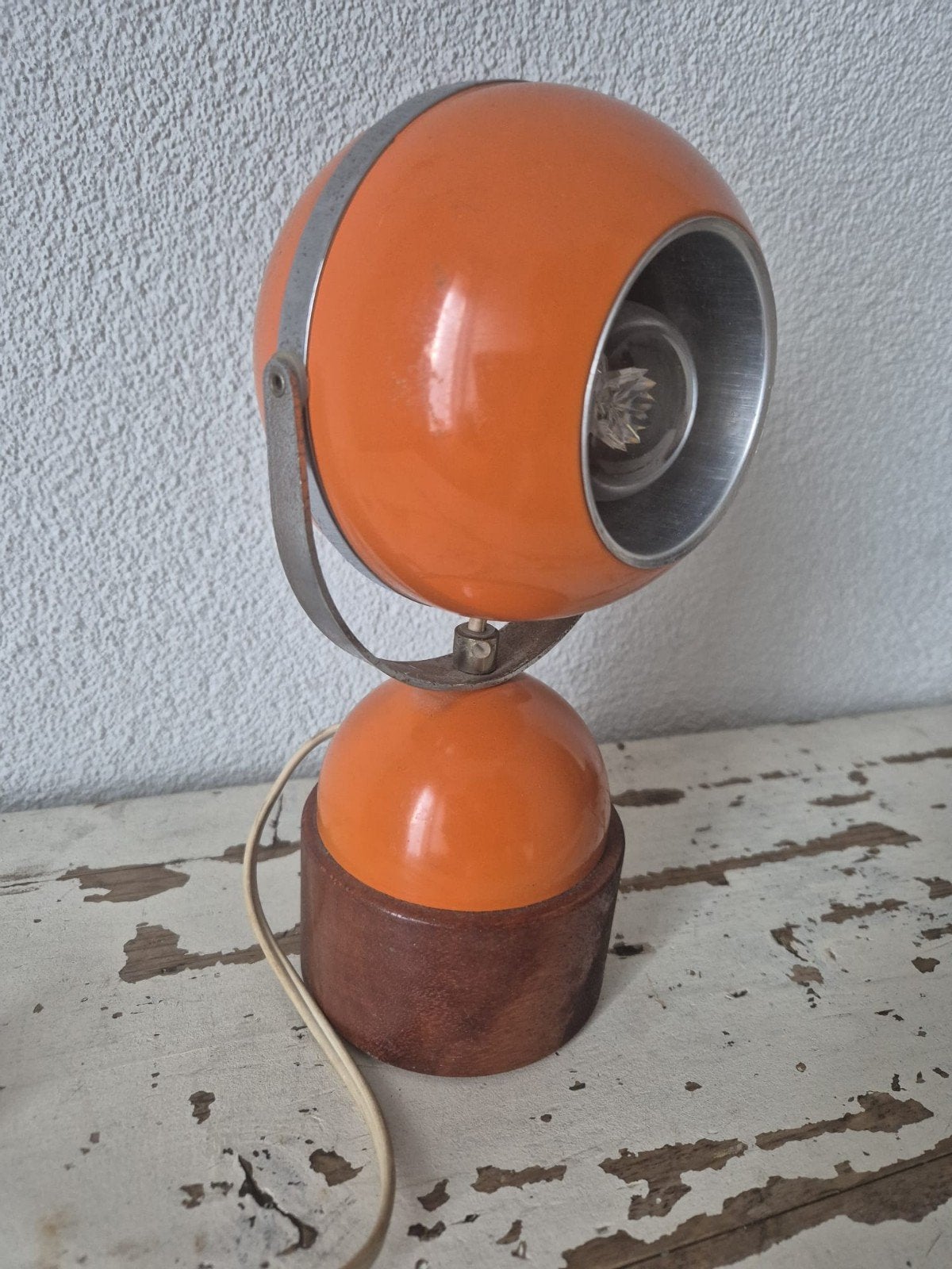 Vintage Herda Space Age bureaulamp/wandlamp - verstelbaar, Metaal, Overige merken, Gebruikt, E14 (klein)