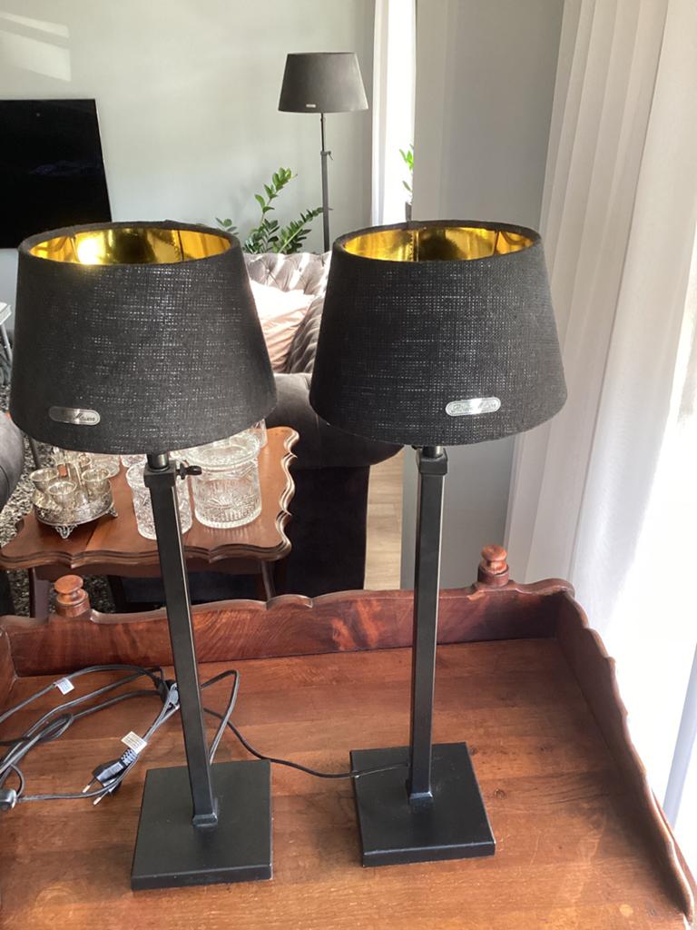 Riviera Maison schemerlampen 2 stuks, Huis en Inrichting, Lampen | Tafellampen, Ophalen of Verzenden, Zo goed als nieuw, Metaal