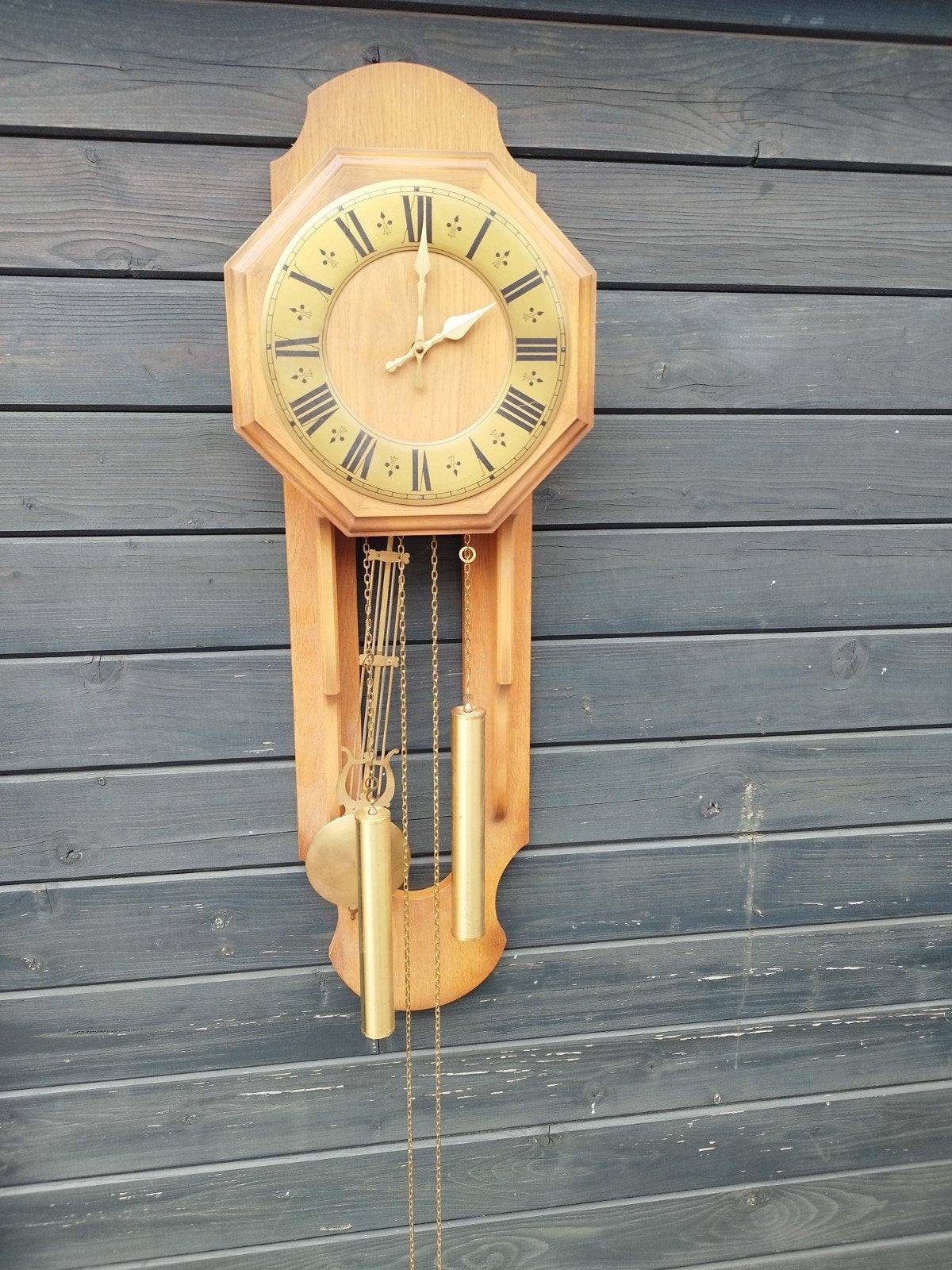 Vintage FHS Wandklok met Slagwerk - Duitsland, Antiek en Kunst, Antiek | Klokken, Ophalen