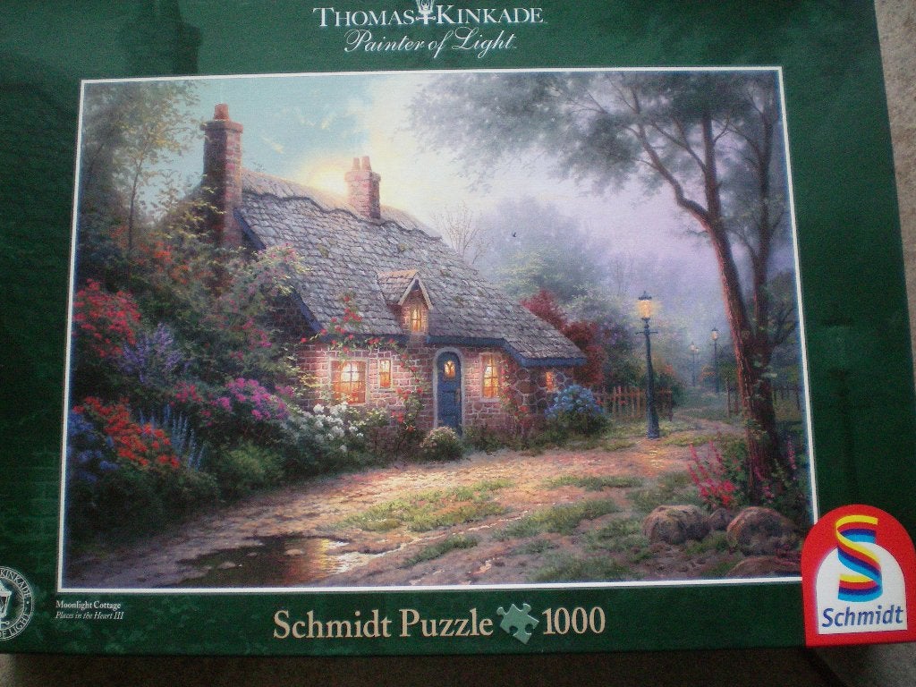 SCHMIDT Puzzel 1000 stukjes. Moonlight Cottage., Ophalen of Verzenden, 500 t/m 1500 stukjes, Zo goed als nieuw, Legpuzzel