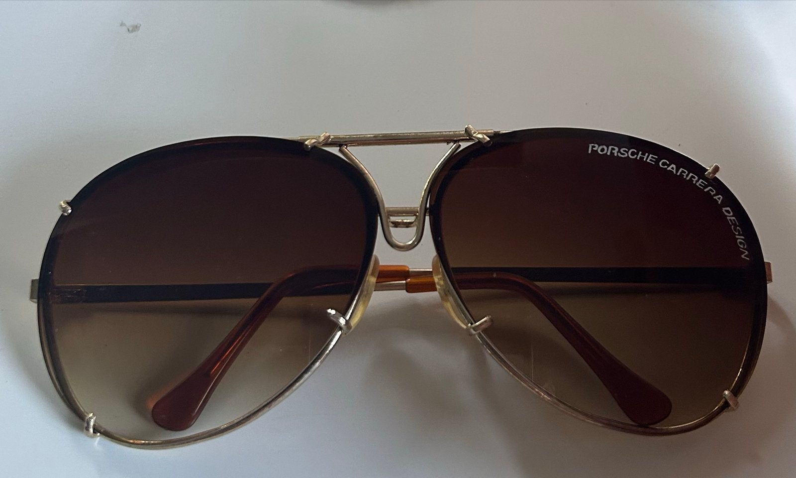 Porsche Carrera Design Zonnebril met extra glazen, Gebruikt, Zonnebril, Bruin, Carrera