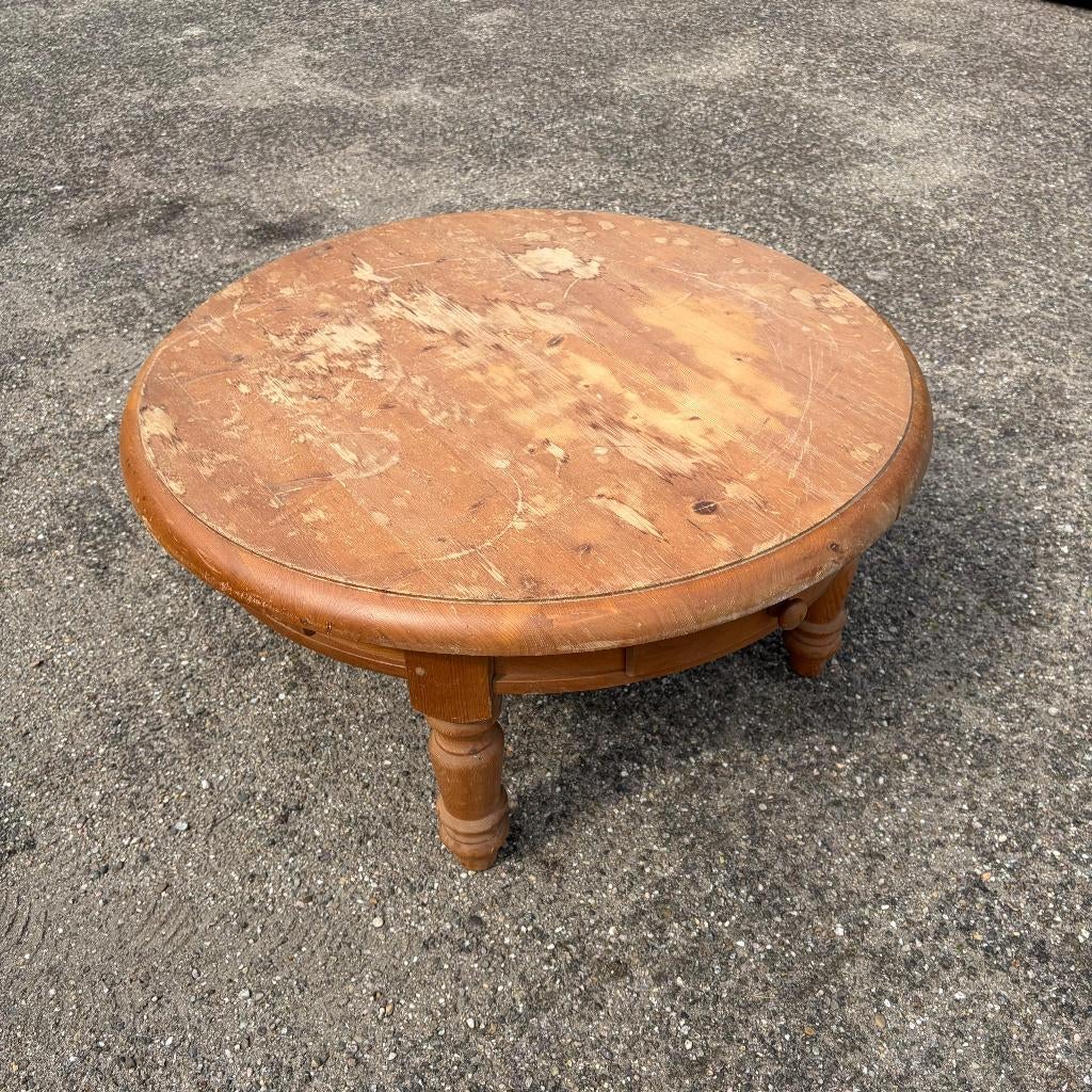 Salontafel Rond Grenen, Gebruikt, 50 tot 75 cm, Grenen, Rond